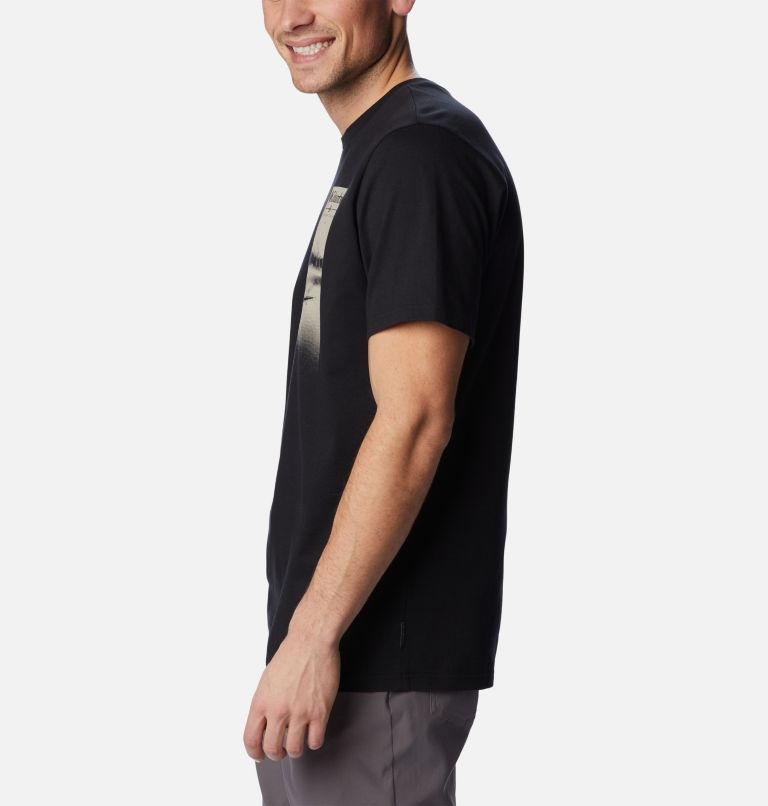 Men's Explorers Canyon Short Sleeve T-Shirt, Color: Black, Hazy Lakeside Graphic, image 3
