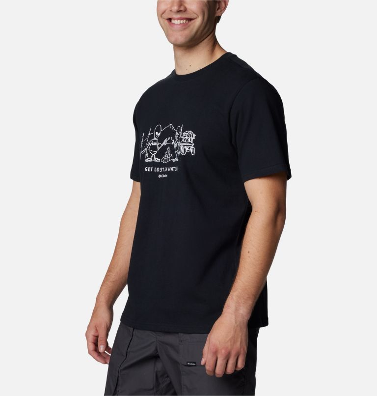 T-shirt à manches courtes Explorers Canyon pour homme, Color: Black, Welcome Visitors, image 5