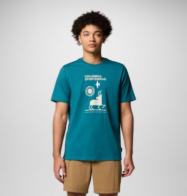 Men's Explorers Canyon T-Shirt, Color: River Blue, Naturally Outdoor, image 5