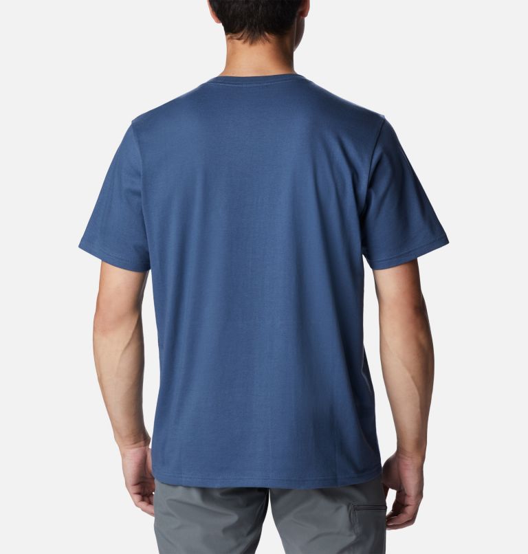 Thumbnail: Men's Explorers Canyon T-Shirt, Color: Dark Mountain, Hazy Lakeside Graphic, image 2