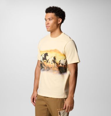 Men's Explorers Canyon T-Shirt, Color: Lemon Wash, Wildly Free, image 3