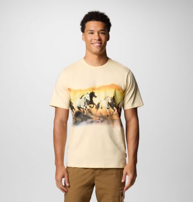 Explorers Canyon SS Tee, Color: Lemon Wash, Wildly Free, image 1