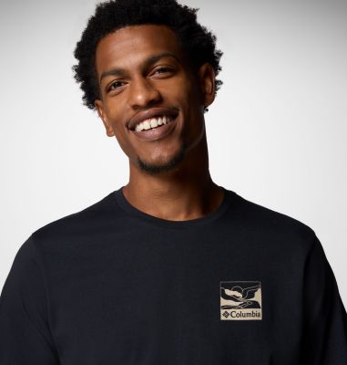 Men's Explorers Canyon Back Graphic T-Shirt, Color: Black, Trailscape, image 8