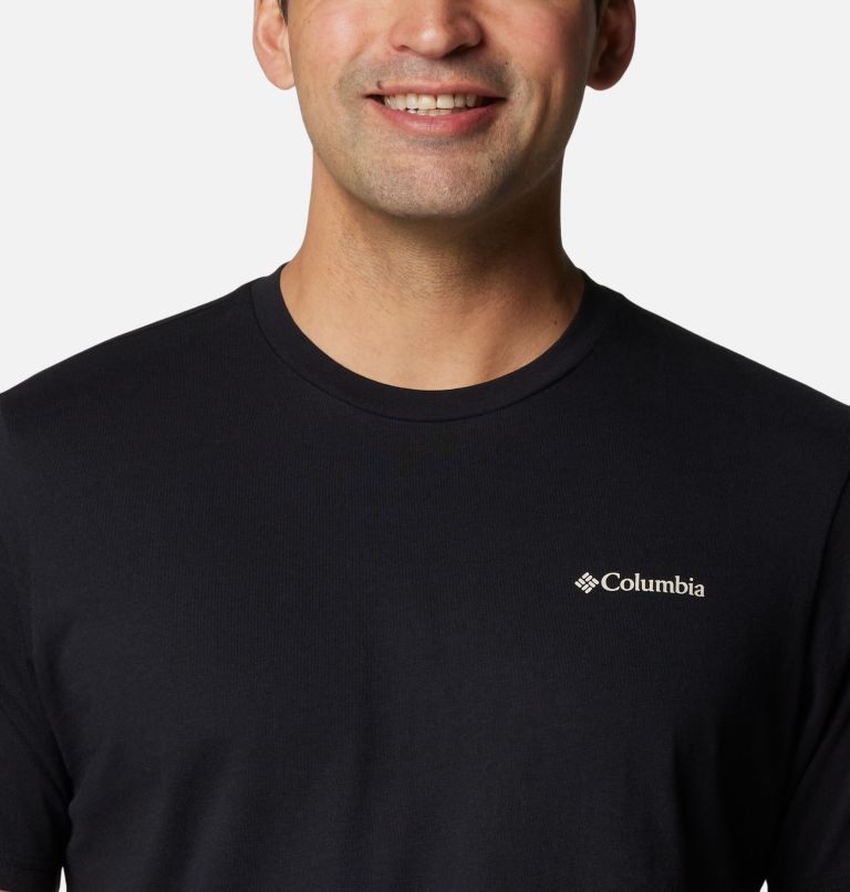 Men's Explorers Canyon Back Graphic T-Shirt, Color: Black, Torn Moonscape, image 4