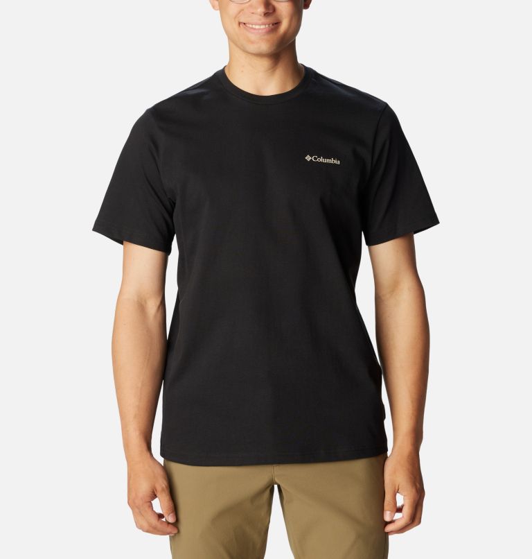 Thumbnail: Men's Explorers Canyon Back T-Shirt, Color: Black, Epicamp Graphic, image 2
