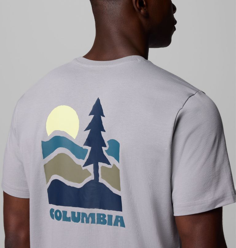 Explorers Canyon Back SS Tee, Color: Columbia Grey, Get Hiked, image 6