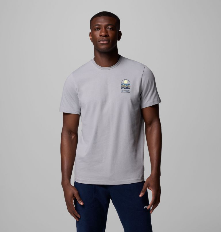 Explorers Canyon Back SS Tee, Color: Columbia Grey, Get Hiked, image 3