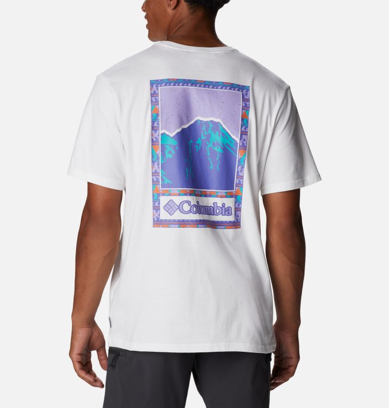 Thumbnail: Men's Explorers Canyon Back  Graphic T-Shirt, Color: White, Bordered Beauty Graphic, image 2