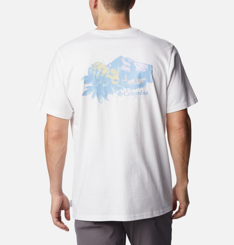 Men's Explorers Canyon Back  Graphic T-Shirt, Color: White, Rhodies PDX Graphic, image 2