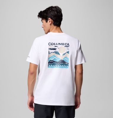 Men's Explorers Canyon Back Graphic T-Shirt, Color: White, Peaks and Waves, image 5