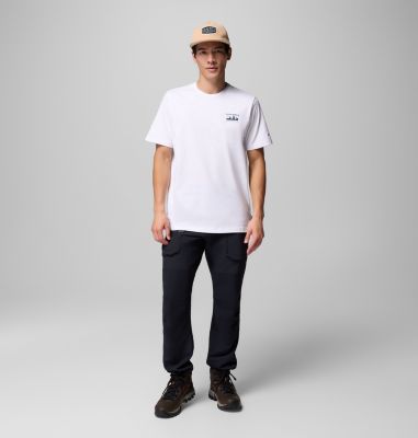 Men's Explorers Canyon Back Graphic T-Shirt, Color: White, Peaks and Waves, image 6