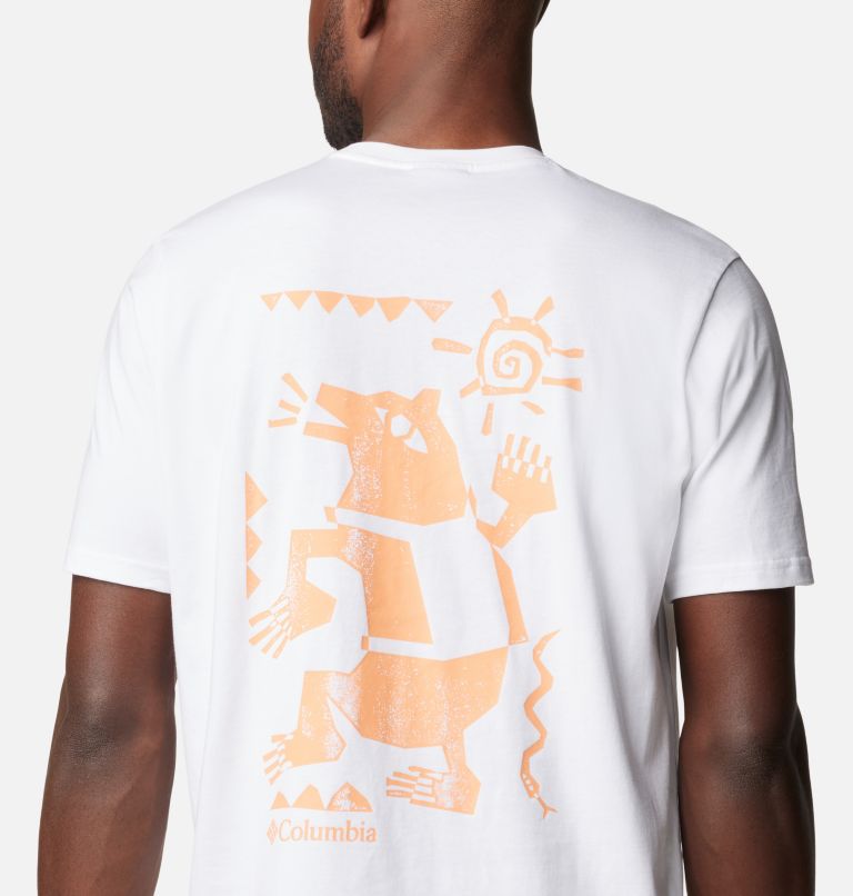 Camiseta con estampado en la espalda Explorers Canyon para hombre, Color: White, Bearly Tribe, image 5