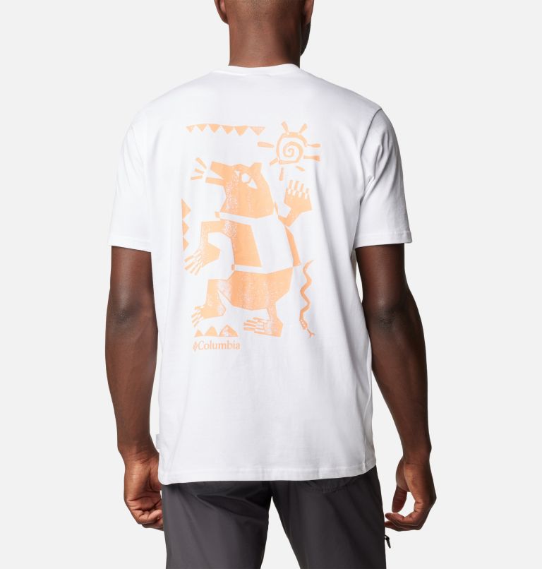 Camiseta con estampado en la espalda Explorers Canyon para hombre, Color: White, Bearly Tribe, image 1