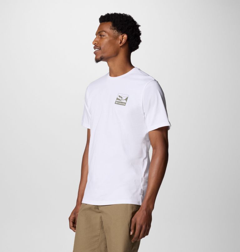 T-shirt Avec Graphisme au Dos Explorers Canyon II Homme, Color: White, Trailscape, image 3