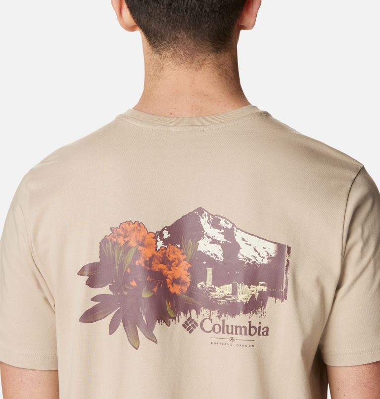 Men's Explorers Canyon Back Graphic T-Shirt, Color: Ancient Fossil, Rhodies PDX Graphic, image 5