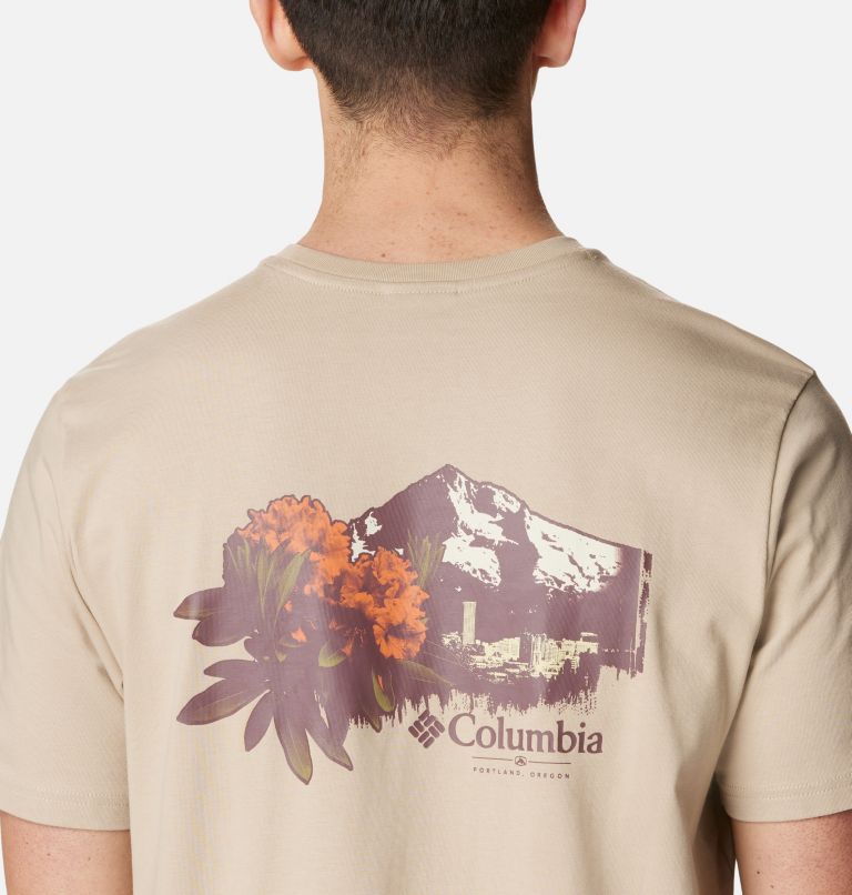 Thumbnail: Men's Explorers Canyon Back  Graphic T-Shirt, Color: Ancient Fossil, Rhodies PDX Graphic, image 5