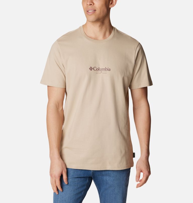Men's Explorers Canyon Back Graphic T-Shirt, Color: Ancient Fossil, Rhodies PDX Graphic, image 1