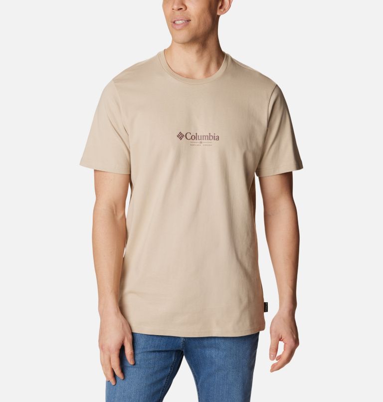 Men's Explorers Canyon Back  Graphic T-Shirt, Color: Ancient Fossil, Rhodies PDX Graphic, image 1