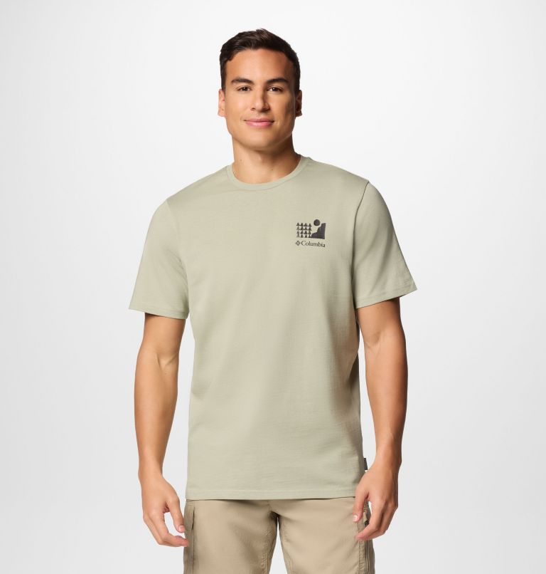 Men's Explorers Canyon Back Graphic T-Shirt, Color: Safari, Explore Outdoors, image 2