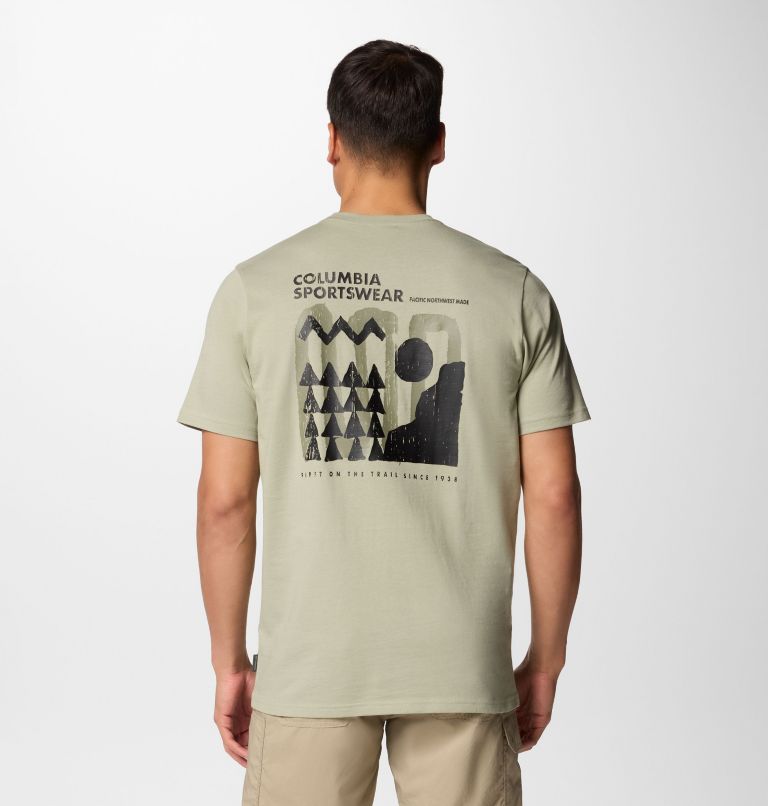 Men's Explorers Canyon Back Graphic T-Shirt, Color: Safari, Explore Outdoors, image 1