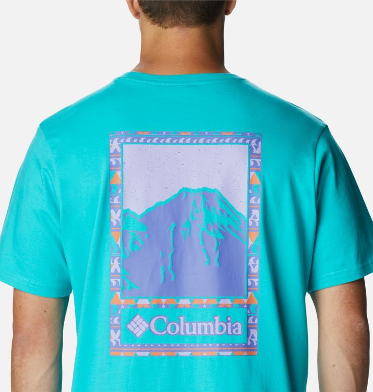 Explorers Canyon Back SS Tee | 454 | XXL, Color: Bright Aqua, Bordered Beauty Graphic, image 5