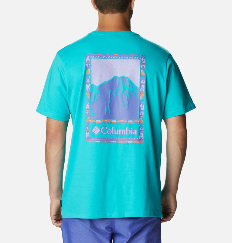 Explorers Canyon Back SS Tee | 454 | XXL, Color: Bright Aqua, Bordered Beauty Graphic, image 2