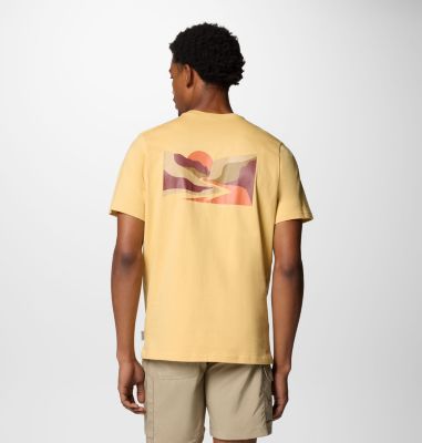 Explorers Canyon Back SS Tee, Color: Sand Dune, Trailscape, image 1