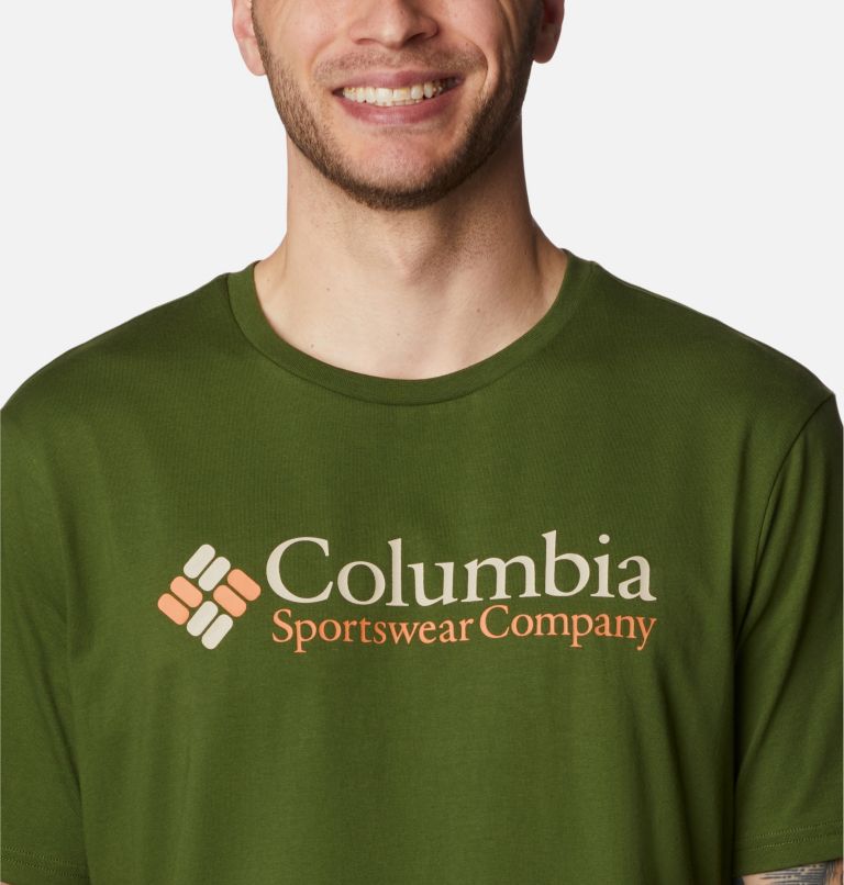 Thumbnail: Men's Deschutes Valley Graphic T-Shirt, Color: Pesto, CSC Retro Logo Graphic, image 4