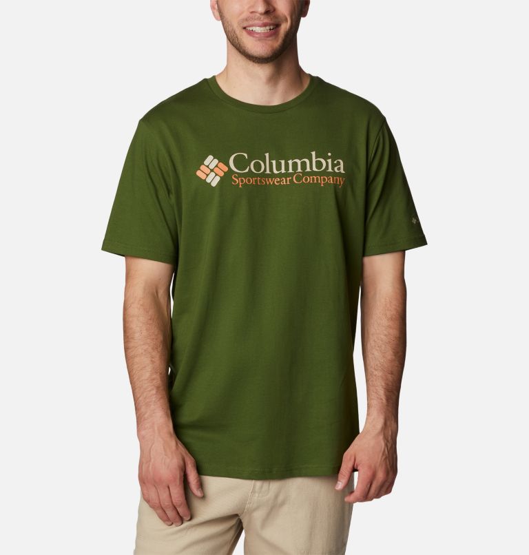 Men's Deschutes Valley Graphic T-Shirt, Color: Pesto, CSC Retro Logo Graphic, image 1