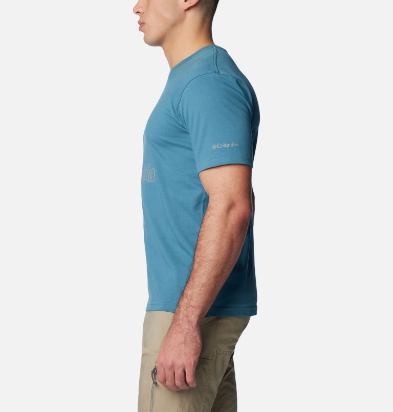 Men's Pacific Crossing II Graphic T-Shirt, Color: Cloudburst, CSC Stacked Outlined Reflect, image 3