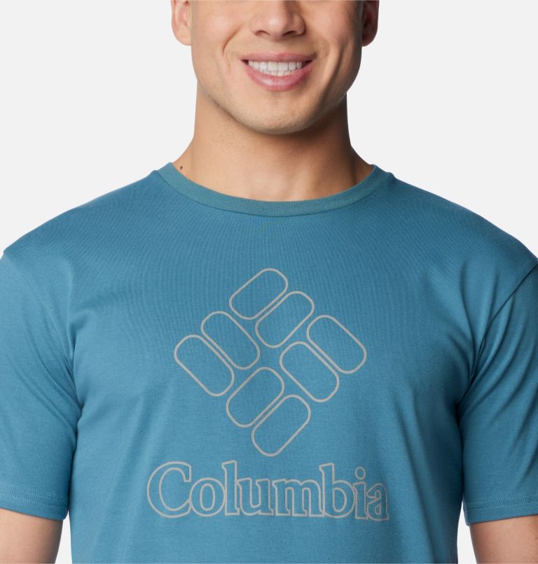 Men's Pacific Crossing II Graphic T-Shirt, Color: Cloudburst, CSC Stacked Outlined Reflect, image 4
