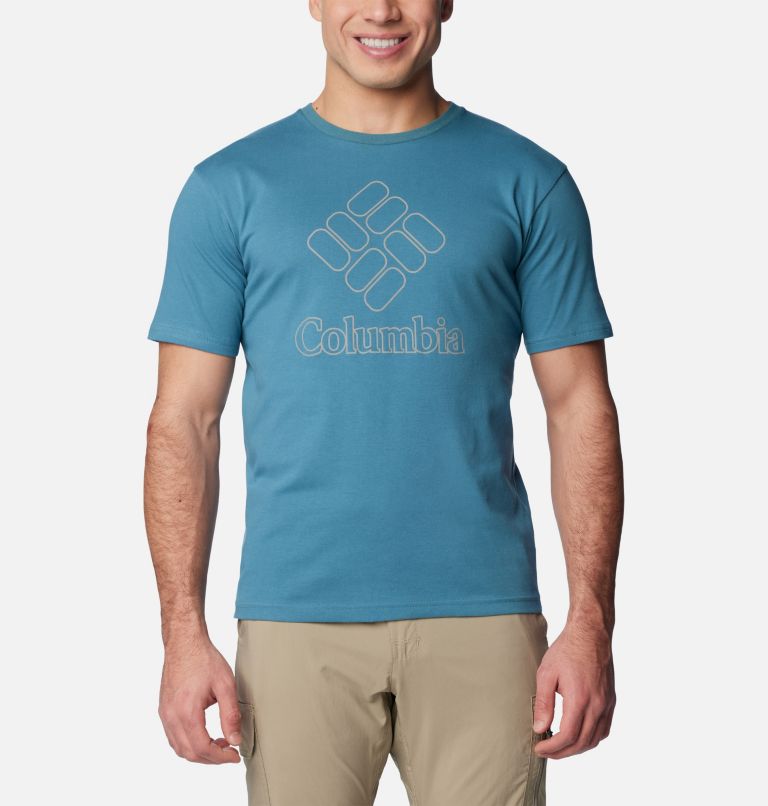Men's Pacific Crossing II Graphic T-Shirt, Color: Cloudburst, CSC Stacked Outlined Reflect, image 1