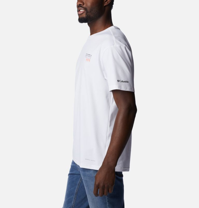 Thumbnail: T-shirt Technique Legend Trail Homme, Color: White, CSC Washed Pines Graphic, image 3