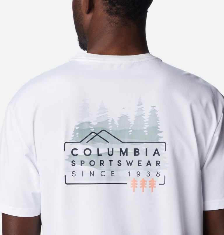 T-shirt Technique Legend Trail Homme, Color: White, CSC Washed Pines Graphic, image 5