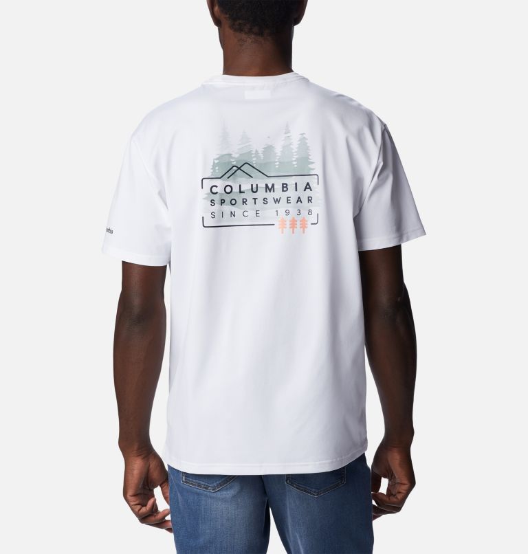 T-shirt Technique Legend Trail Homme, Color: White, CSC Washed Pines Graphic, image 2