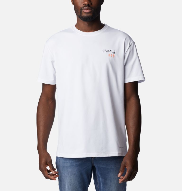 Thumbnail: T-shirt Technique Legend Trail Homme, Color: White, CSC Washed Pines Graphic, image 1