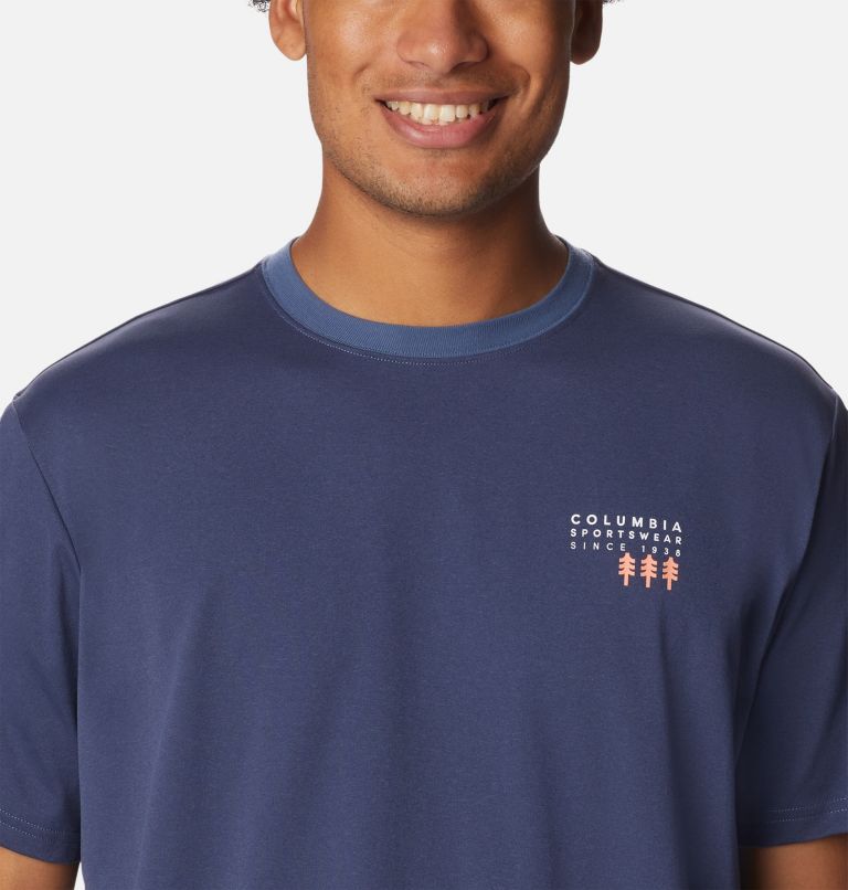 T-shirt Technique Legend Trail Homme, Color: Dark Mountain, CSC Washed Pines Graphic, image 4