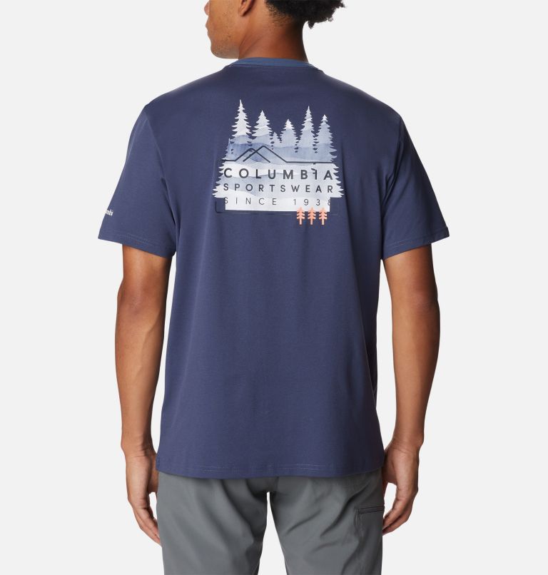 T-shirt Technique Legend Trail Homme, Color: Dark Mountain, CSC Washed Pines Graphic, image 2