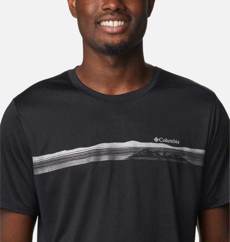 Men's Columbia Hike Technical Graphic T-Shirt, Color: Black, Streamlined Graphic, image 4