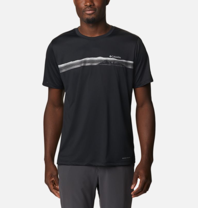 Men's Columbia Hike Technical Graphic T-Shirt, Color: Black, Streamlined Graphic, image 1