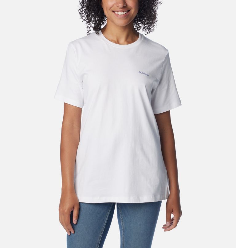 T-shirt à manches courtes avec logo Boundless Beauty pour femme, Color: White, Simple Gorge, image 2