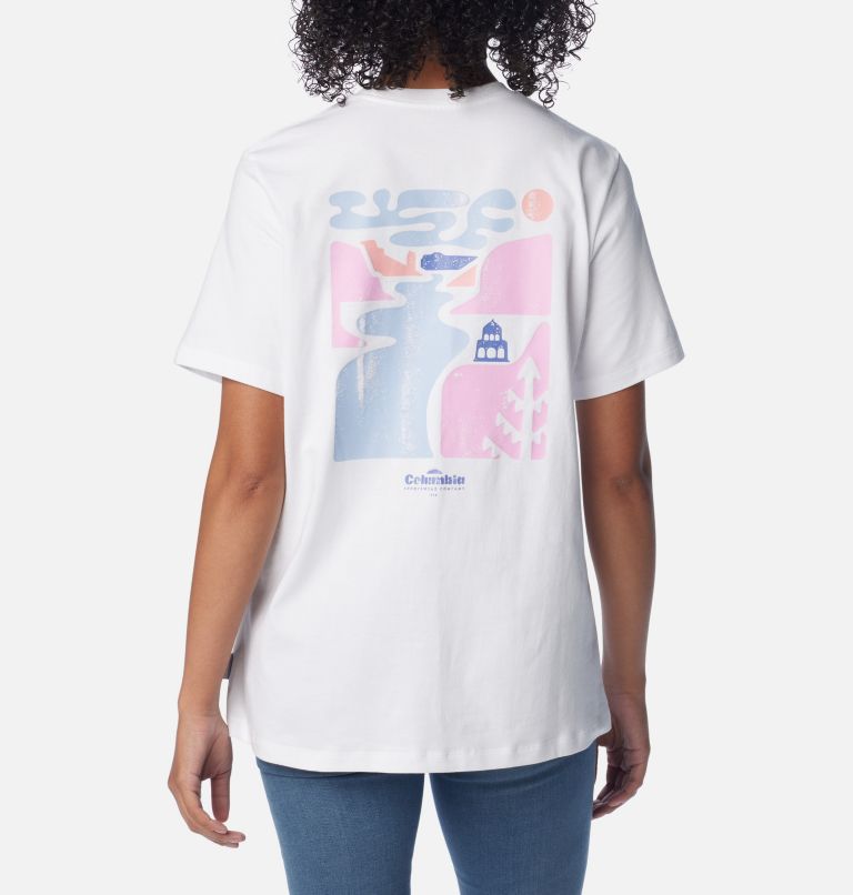 T-shirt à manches courtes avec logo Boundless Beauty pour femme, Color: White, Simple Gorge, image 1