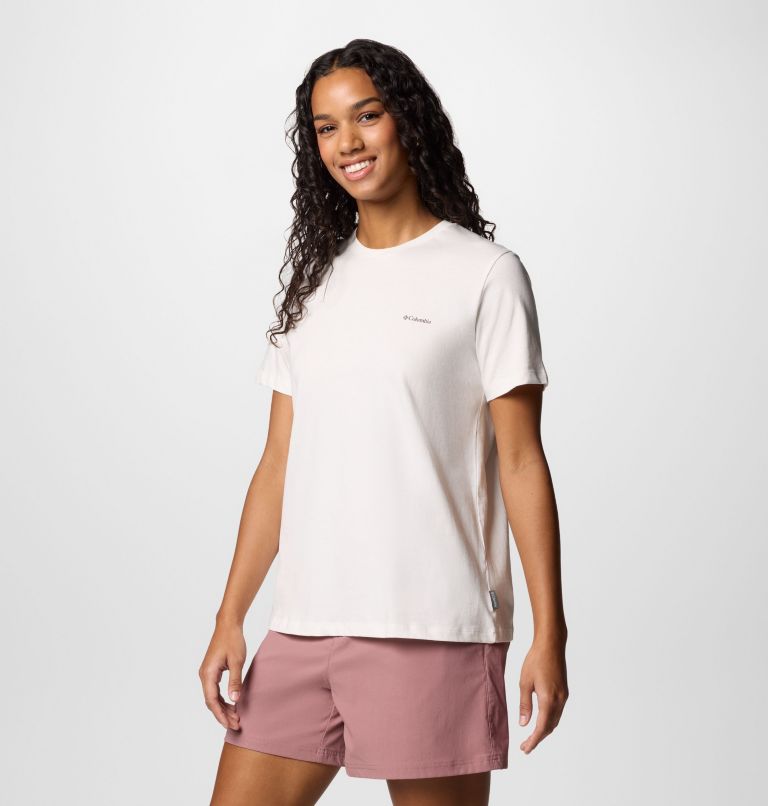 Camiseta estampada Boundless Beauty para mujer, Color: Sea Salt, Linear View, image 3