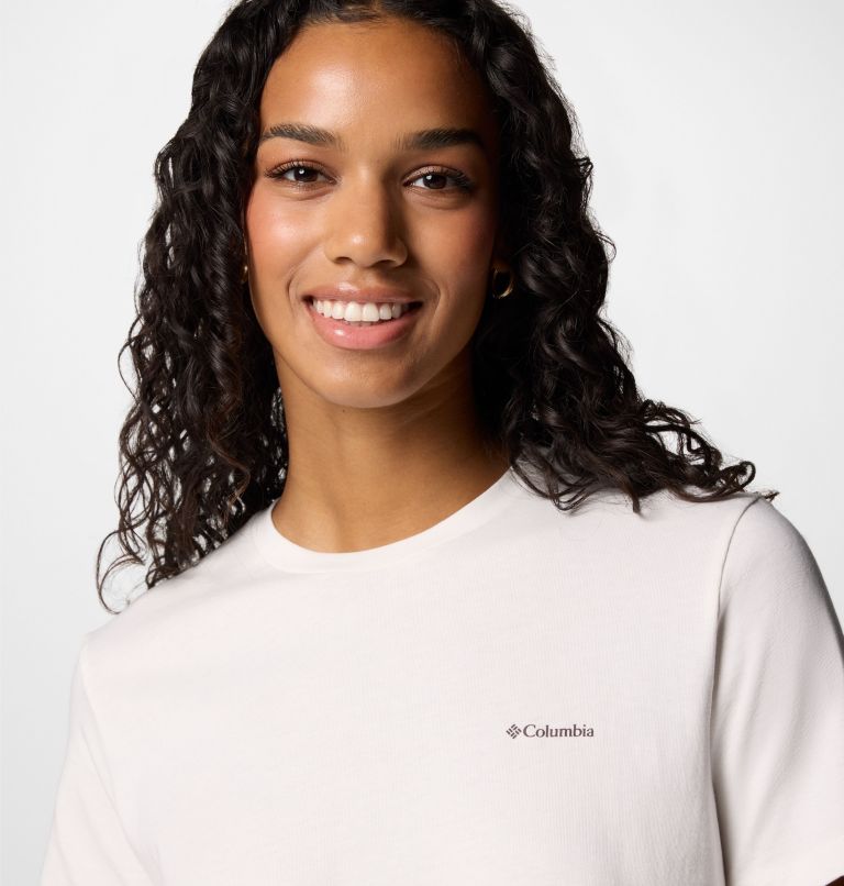 Camiseta estampada Boundless Beauty para mujer, Color: Sea Salt, Linear View, image 4