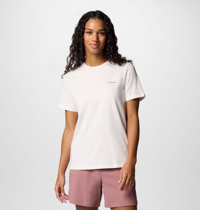 Camiseta estampada Boundless Beauty para mujer, Color: Sea Salt, Linear View, image 2