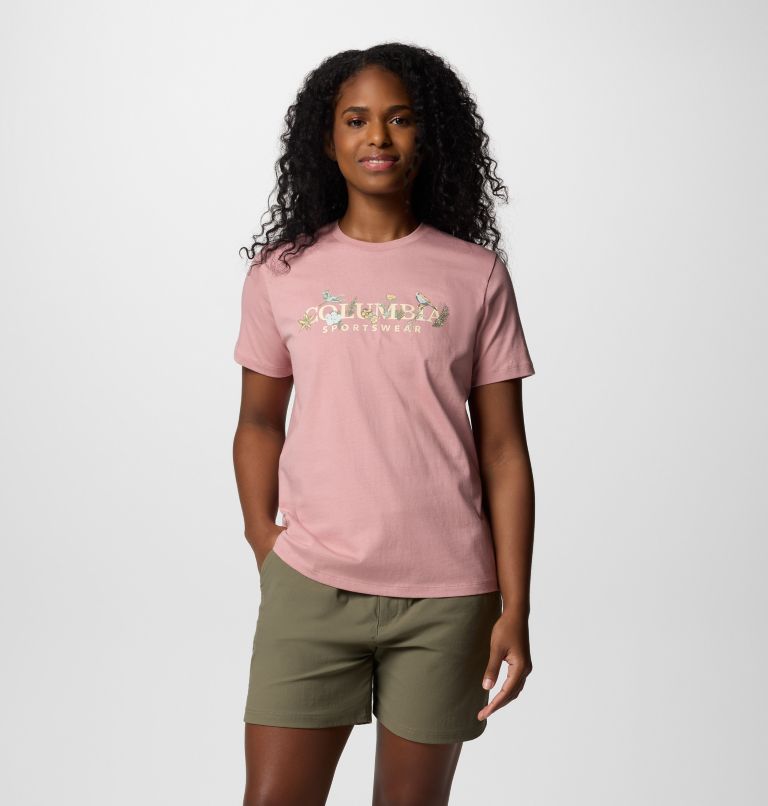 Women's Boundless Beauty Graphic T-Shirt, Color: Eraser Pink, Outback Critters, image 1