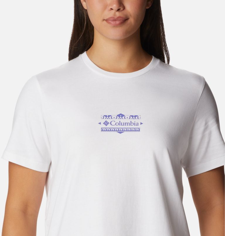 Thumbnail: Boundless Beauty T-Shirt für Frauen, Color: White, Bordered Beauty Graphic, image 4