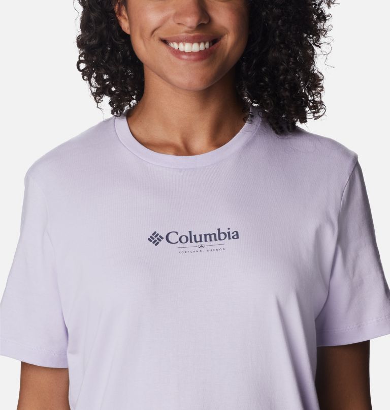 Thumbnail: Women's Boundless Beauty T-Shirt, Color: Purple Tint, Rhodies PDX Graphic, image 4