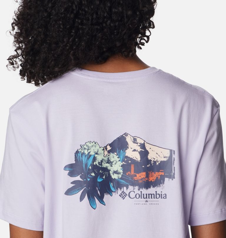 Thumbnail: Women's Boundless Beauty T-Shirt, Color: Purple Tint, Rhodies PDX Graphic, image 5