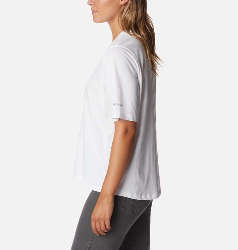 Women's North Cascades Graphic T-Shirt, Color: White, Starry Peaks Graphic, image 3
